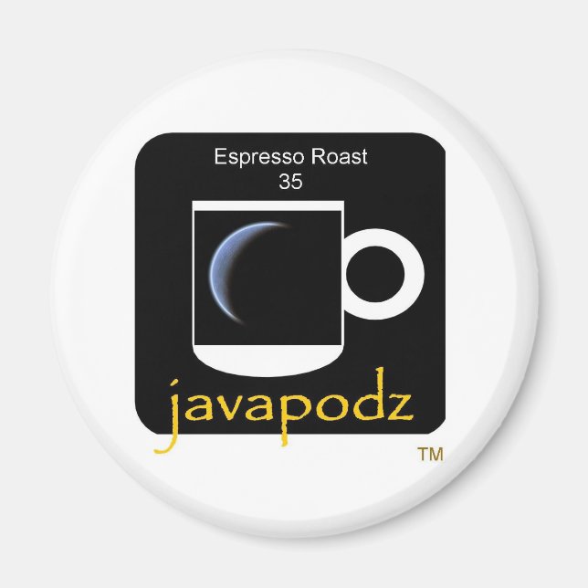 JavaPodz Collectible Espresso Roast Frig Mag Magnet (Front)