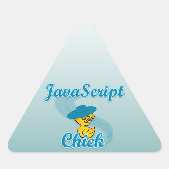 JavaScript Chick #3 Triangle Sticker (Front)