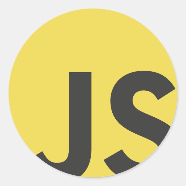 Javascript Classic Round Sticker (Front)