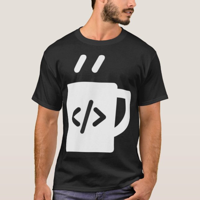 JavaScript Code Coffee Developer Programmer T-Shirt (Front)