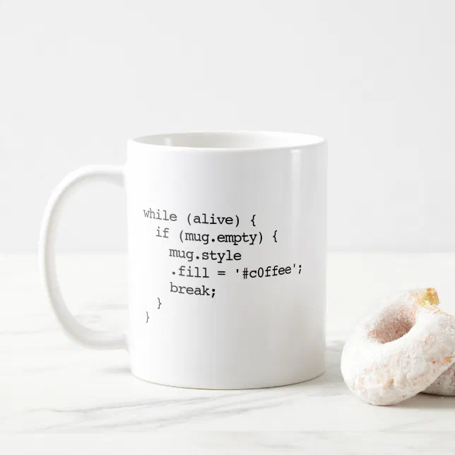 JavaScript Coffee Mug (#c0ffee break - double) | Zazzle