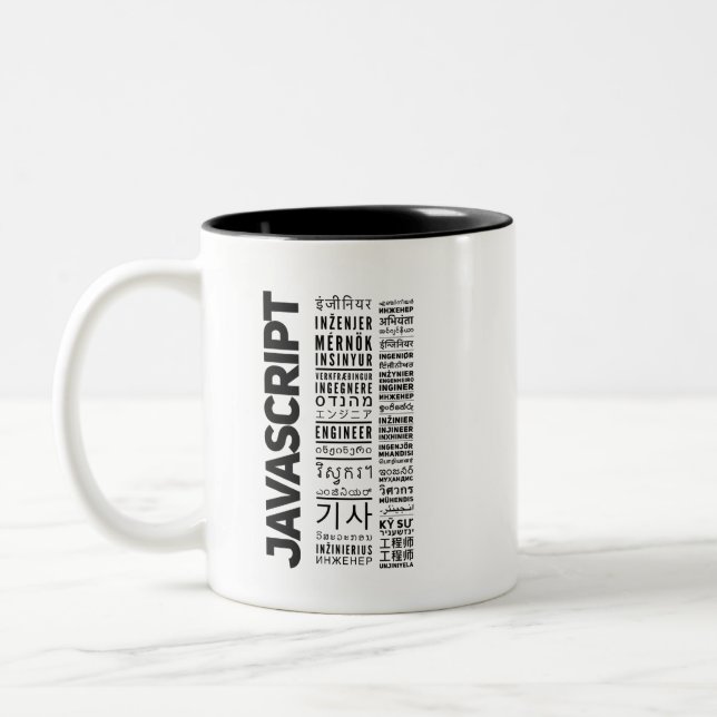 Javascript Engineer Two-Tone Coffee Mug (Left)