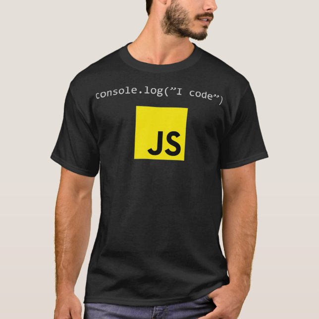JavaScript Js Code Coding Programmer Tech Develope T-Shirt (Front)
