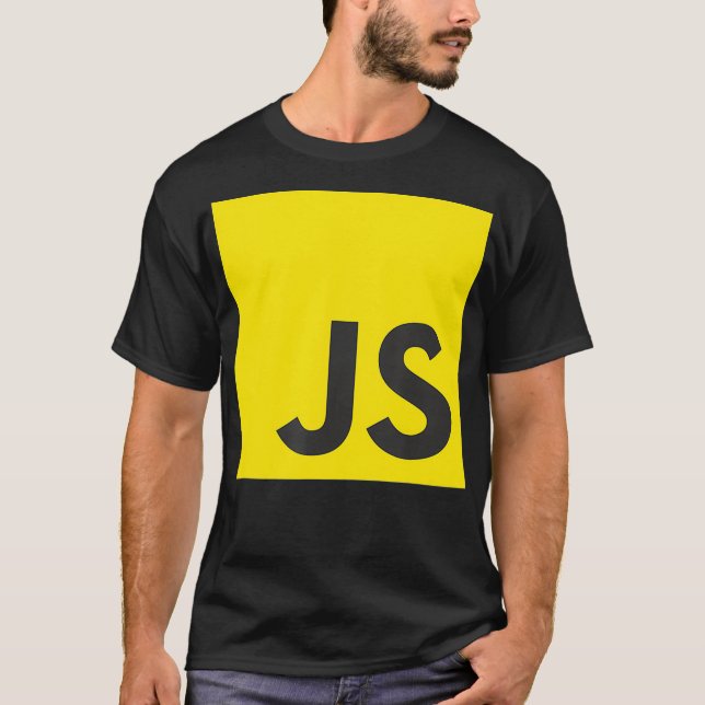JavaScript JS React Angular Vue Node Programmer Ge T-Shirt (Front)