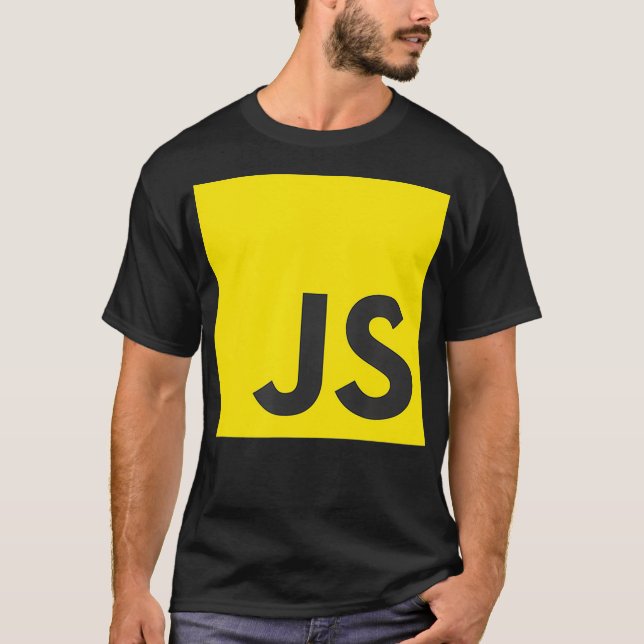 JavaScript JS React AngularJS Vuejs Nodejs Program T-Shirt (Front)