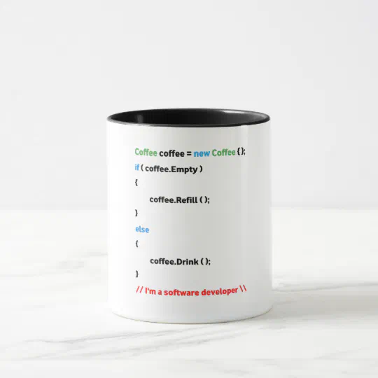 JavaScript Mug. I am a Software Developer. Mug