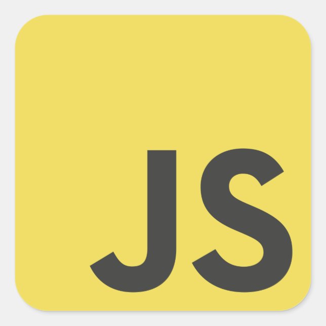 JavaScript Programming Language Sticker (Front)
