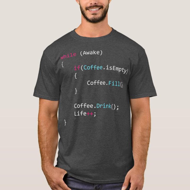 Javascript Requirements for Coffee T-Shirt (Front)