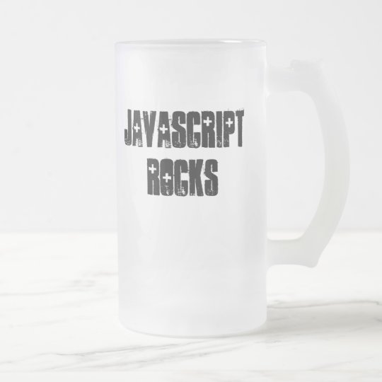 Javascript Rocks Frosted Glass Beer Mug