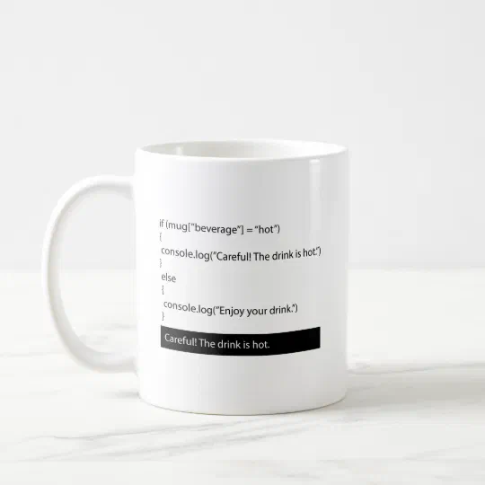 JavaScript temperature information Coffee Mug