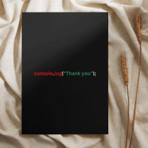 Javascript Thank you card