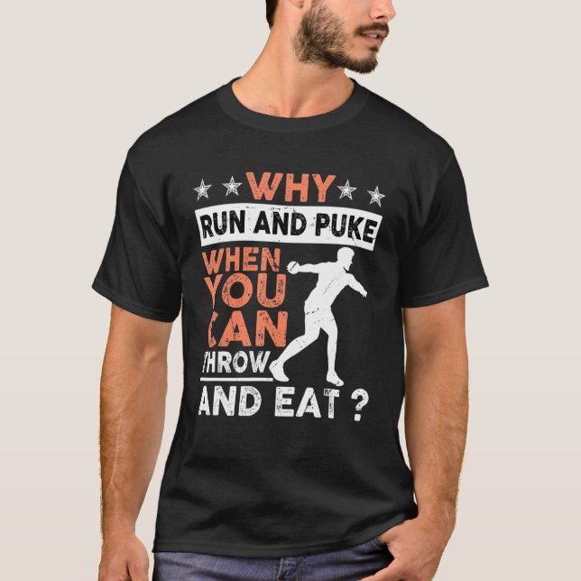 Javelin Discus Thrower Sport Joke Athlete Hammer C T-Shirt (Front)