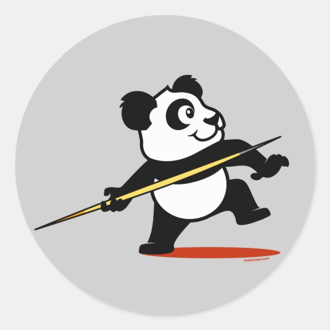 Javelin Panda Classic Round Sticker (Front)