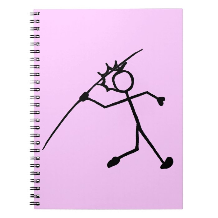Javelin Stickman Track and Field Notepad Notebook