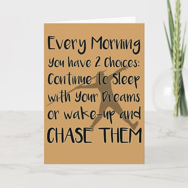 Javelin Throw Inspirational Card (Front)