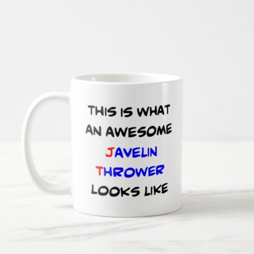 javelin thrower awesome coffee mug