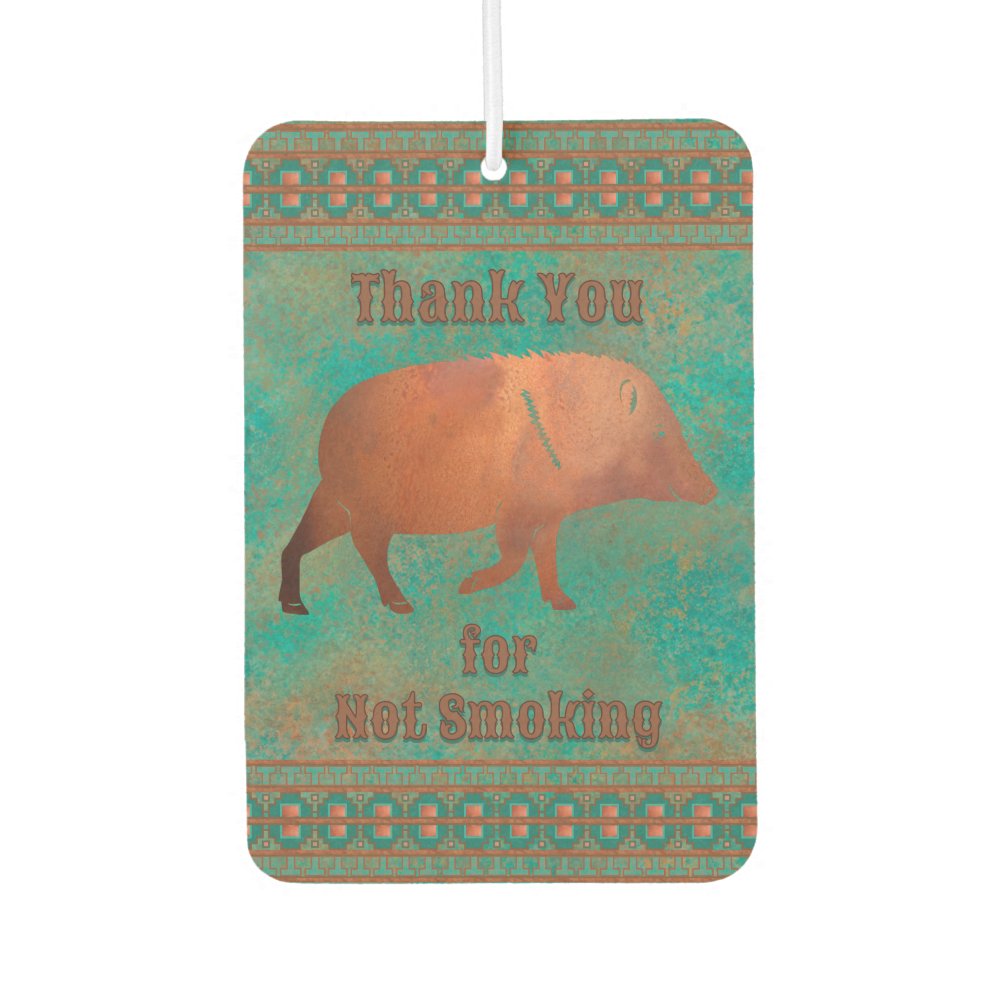 Javelina Copper Teal Color Personalized Air Freshener