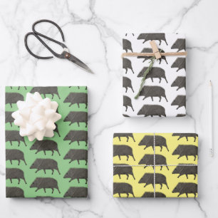 Javelina Desert Animals Unique Pattern Gift  Wrapping Paper Sheets