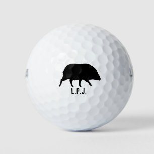 Javelina Silhouette Custom Name Golf Balls