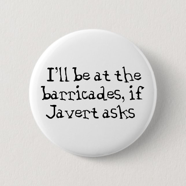Javert Les Miserables Pinback Button (Front)
