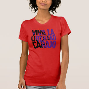 Javier Milei Viva La Libertad Carajo Lion Text T-Shirt