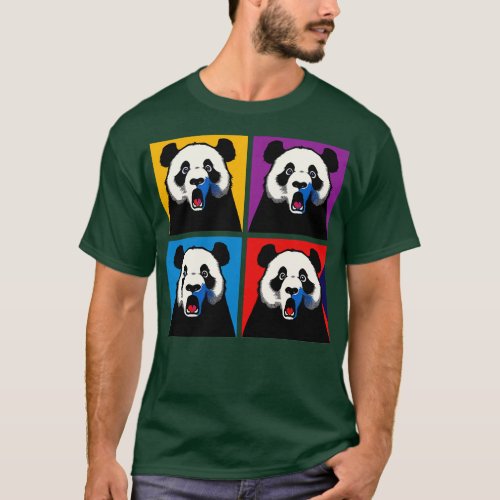Jaw Dropped Panda Funny Panda Art T_Shirt
