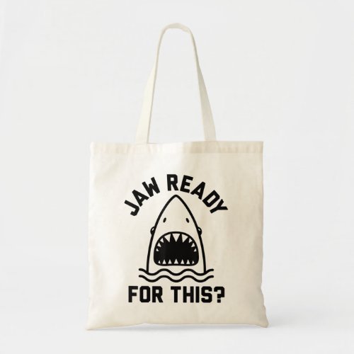 Jaw Ready For This Shark Line Art  Tote Bag