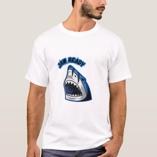 Jaw Ready shark desing T_Shirt