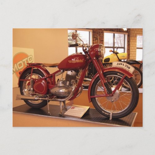 Jawa 250 Vintage Motorcycle MOTO Museum St Louis Postcard