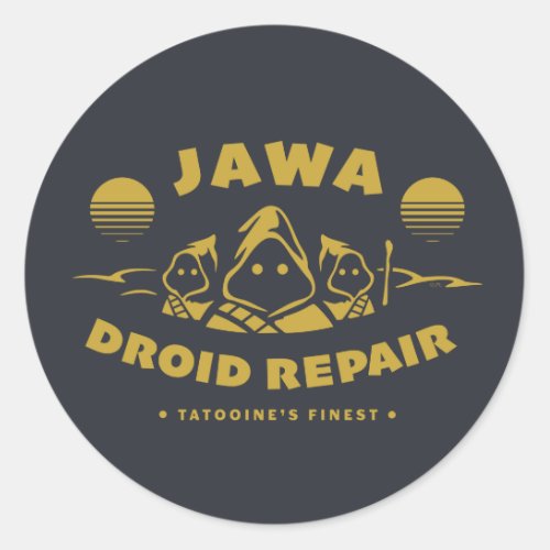 Jawa Droid Repair Logo Classic Round Sticker