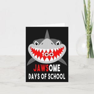 Jawesome 100 Days School Cute Fun Gift Outfit Card