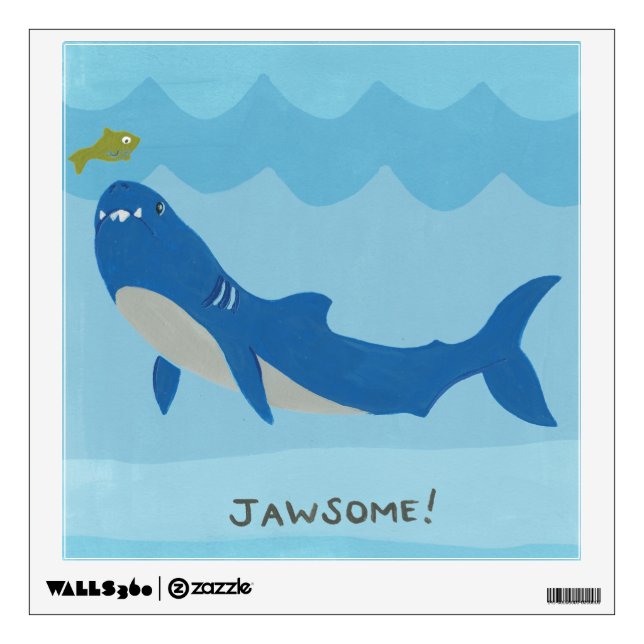 Jawesome Shark Wall Decal (Front)
