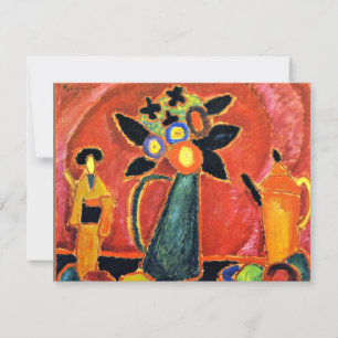 Jawlensky - Japanese Flower, colorful painting Card