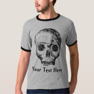 Jawless Black Skull. T-Shirt