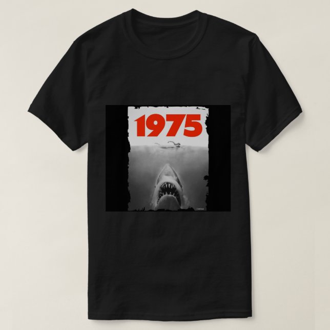 Jaws 1975 fan art Shower Curtain.png T-Shirt (Design Front)