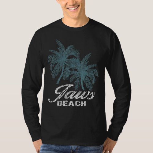 Jaws Beach Oahu Hawaii Two Big Palms T_Shirt