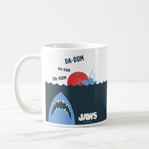 Jaws Below Water Silhouette Graphic Coffee Mug