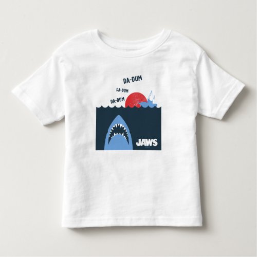 Jaws Below Water Silhouette Graphic Toddler T_shirt