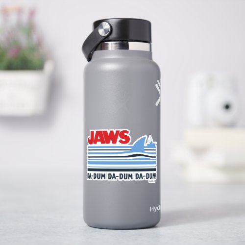 Jaws Da_Dum Shark Fin Stripe Graphic Sticker