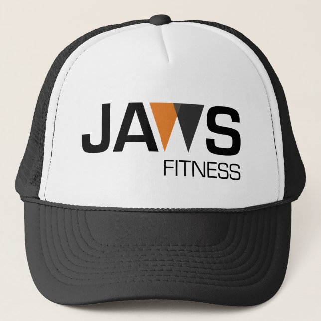 JAWs Fitness Logo Snap Back Trucker Hat (Front)