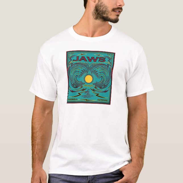 JAWS MAUI HAWAII SURFING T-Shirt (Front)