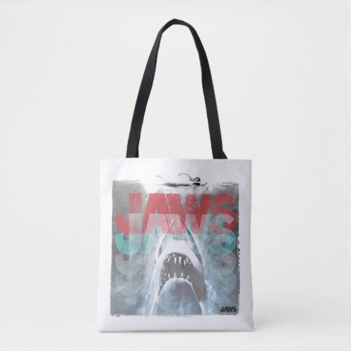 Jaws Offset Print Stylized Art Tote Bag