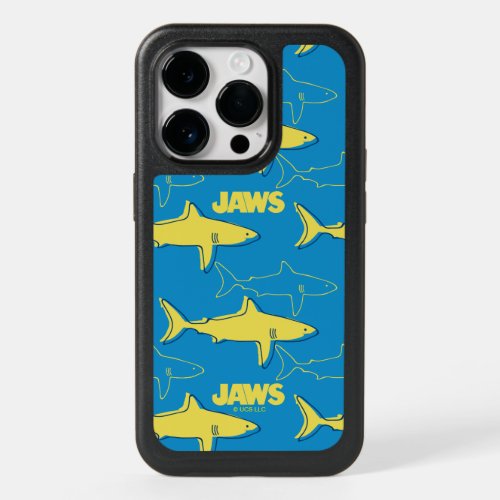 Jaws Outline Print Pattern OtterBox iPhone 14 Pro Case