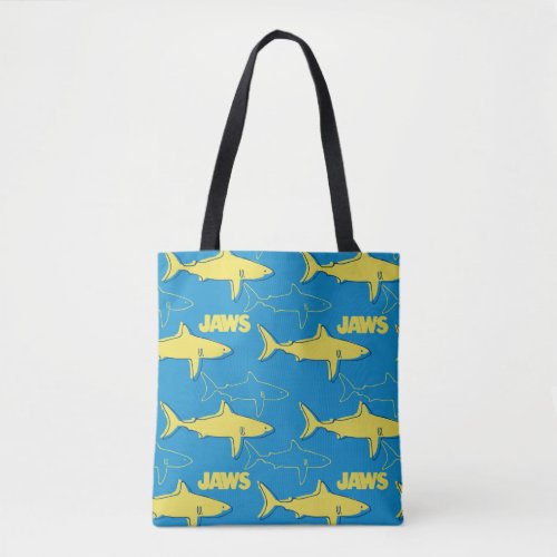 Jaws Outline Print Pattern Tote Bag
