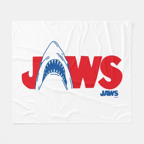 Jaws Shark Teeth Logo Fleece Blanket