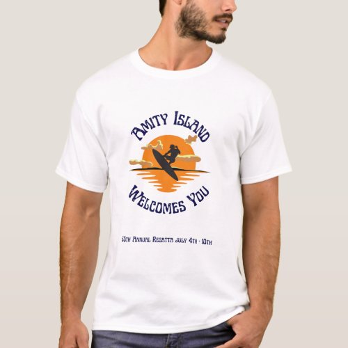 Jaws the movie Amity Island Welcomes you T_Shirt