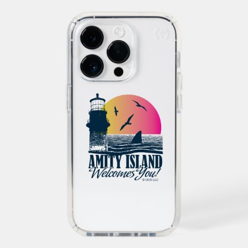 Jaws Vintage Amity Island Lighthouse Graphic Speck iPhone 14 Pro Case