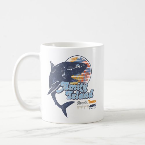 Jaws Vintage Amity Island Shark Tours Graphic Coffee Mug