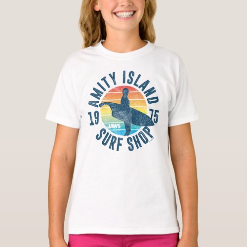 Jaws Vintage Amity Island Surf Shop T_Shirt