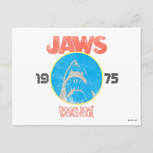 Jaws Vintage Band Bigger Boat World Tour Postcard